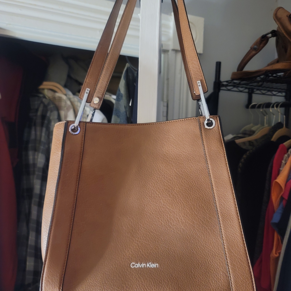 Calvin Klein Tan Leather Women's Bag